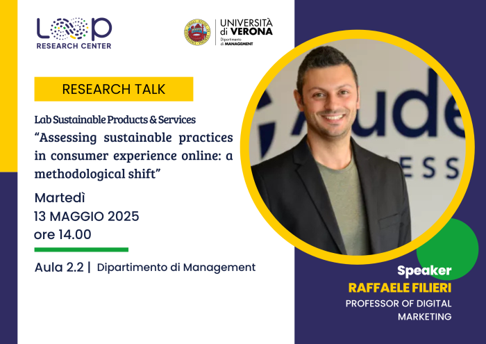 Il LOOP ospiterà il prof. Filieri in visita dalla Audencia Business School
